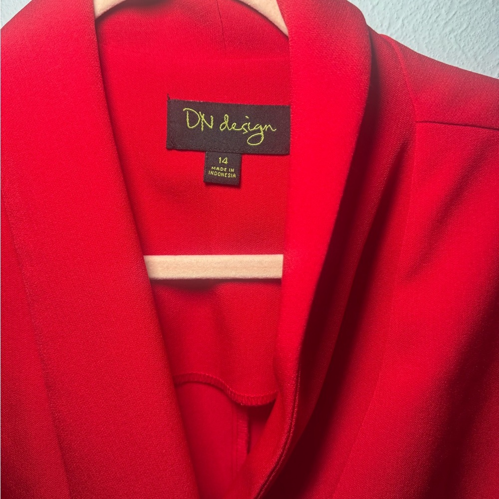 Red Women's Blazer Jacket - Picture 2 of 3